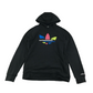 Adidas Hoodie Age 13 Black Colourful Logo Pullover