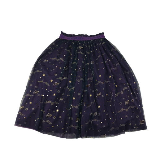M&S Hogwarts Midi Skirt Age 13 Purple tulle layered glittery