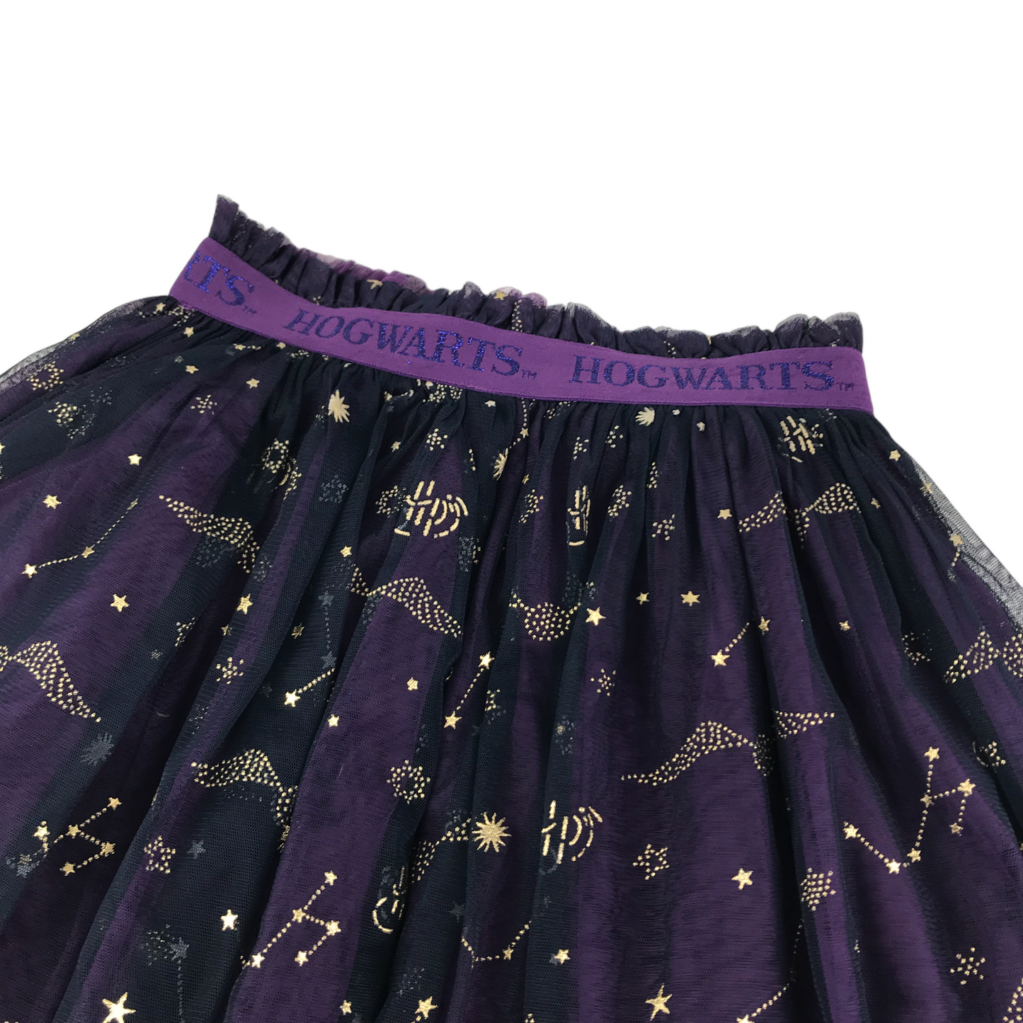 M&S Hogwarts Midi Skirt Age 13 Purple tulle layered glittery