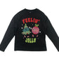 M&S Festive T-Shirt 7-8 Years Black Christmas Tree and Bauble Graphic