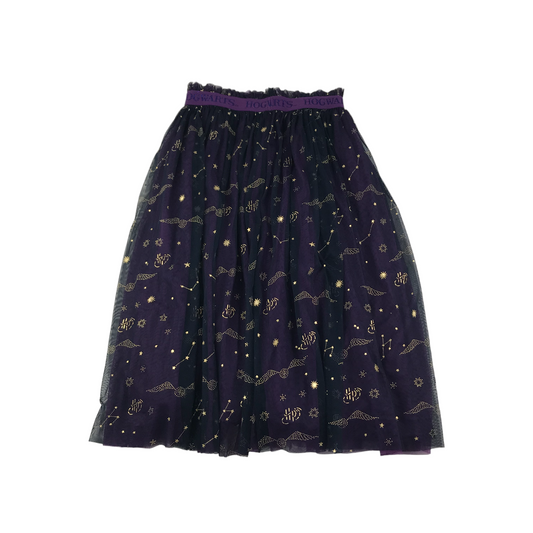 M&S Hogwarts Midi Skirt Age 13 Purple tulle layered glittery