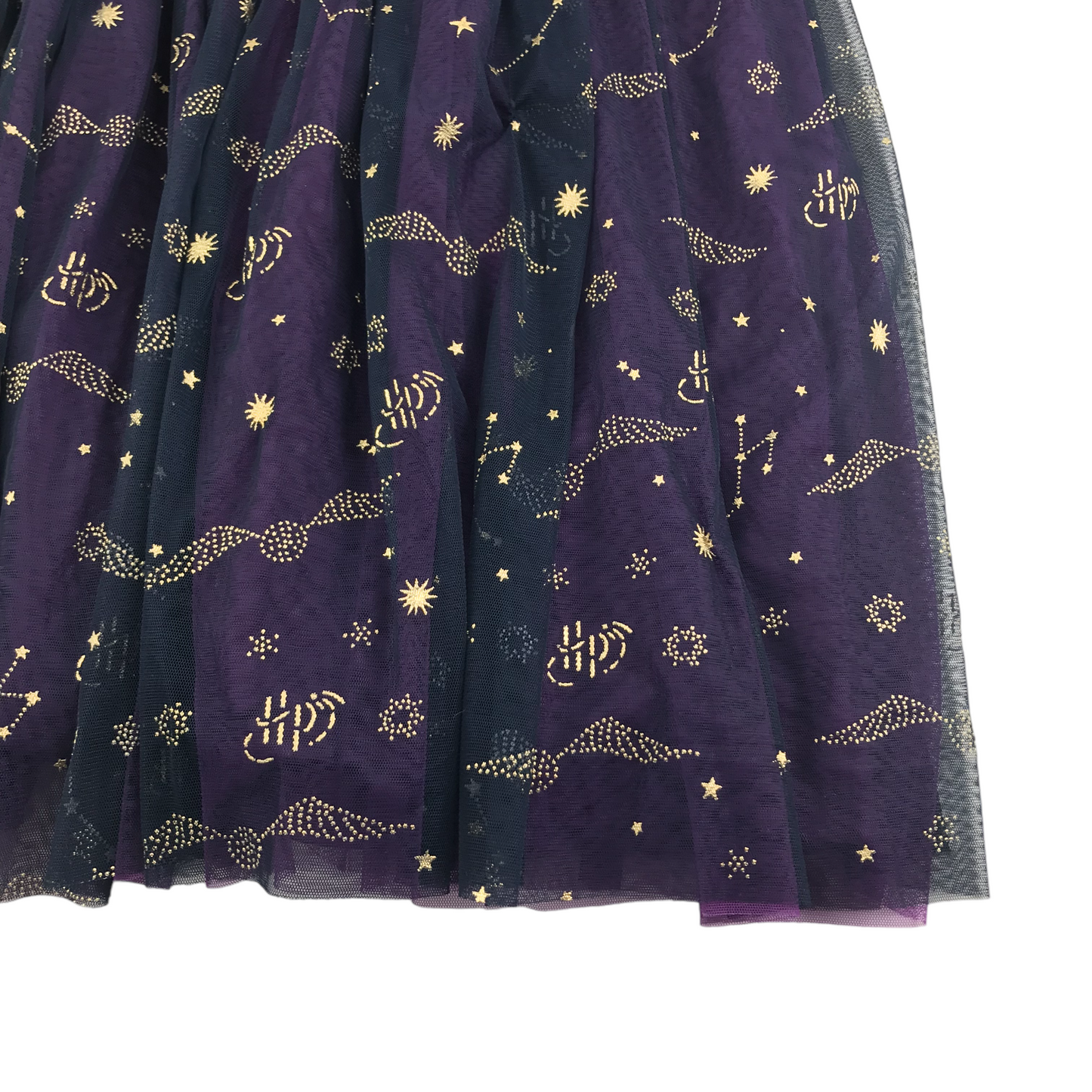 M&S Hogwarts Midi Skirt Age 13 Purple tulle layered glittery