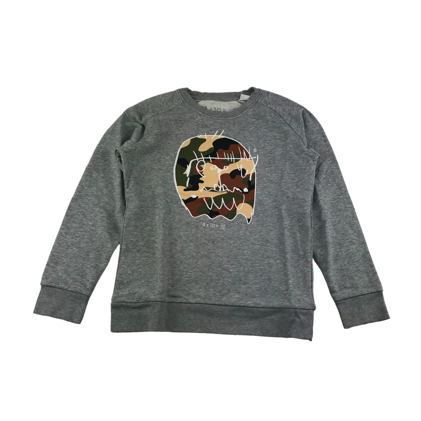 Forty Sweater Age 12 Grey Camo Logo