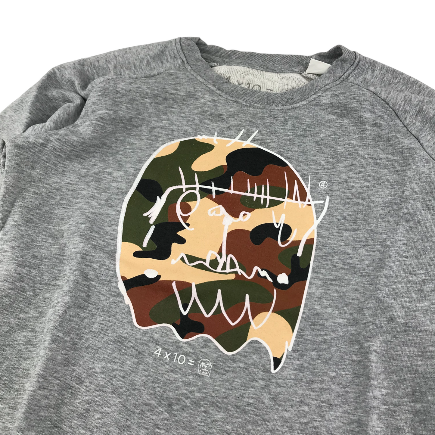 Forty Sweater Age 12 Grey Camo Logo