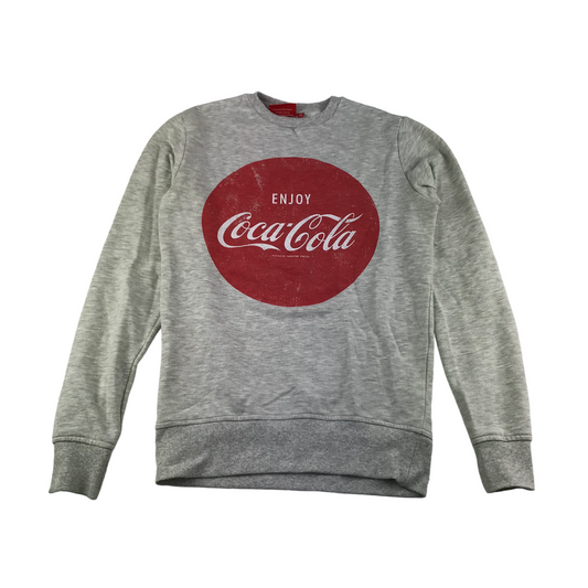 Coca-Cola Sweater Age 13 Adult XS Grey Long Sleeve