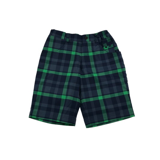 Nike Golf Shorts Kids Size S Age 8-10 Green and Blue Check