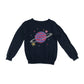 Primark jumper 4-5 years navy Jupiter fluffy starry embroidered design