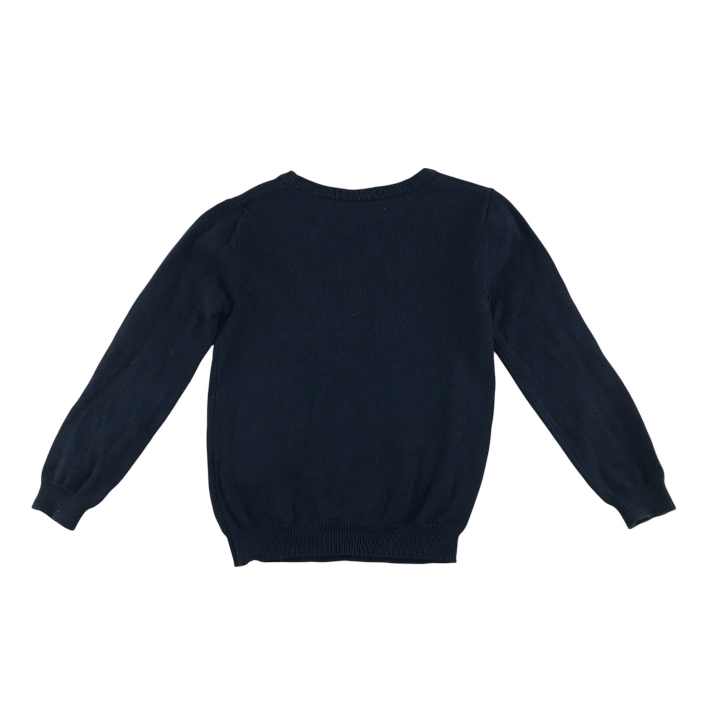 Primark jumper 4-5 years navy Jupiter fluffy starry embroidered design