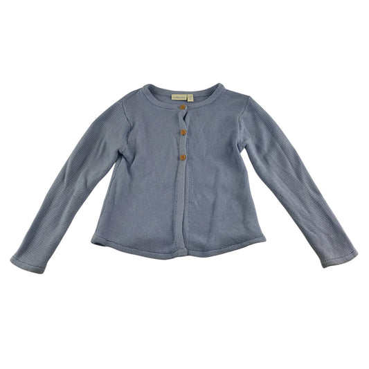 JoJo Maman Bebe cardigan 4-5 years blue long sleeve crewneck cotton
