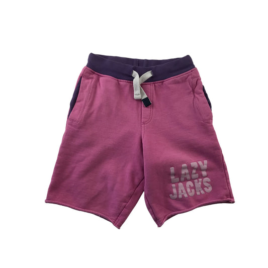 Lazy Jacks Shorts Age 7 Pink Casual Jersey Cotton