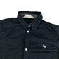 H&M Shirt Age 11 Dark Navy Short Sleeve Button Up Cotton
