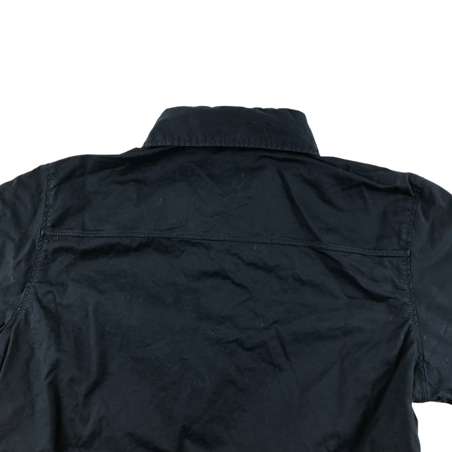 H&M Shirt Age 11 Dark Navy Short Sleeve Button Up Cotton