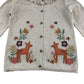 Tu cardigan 6-7 years grey with embroidered deer and flowers