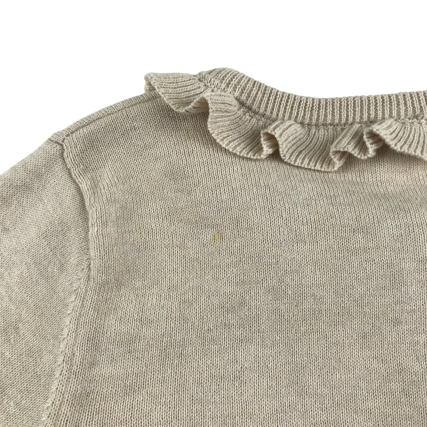 Tu cardigan 6-7 years grey with embroidered deer and flowers