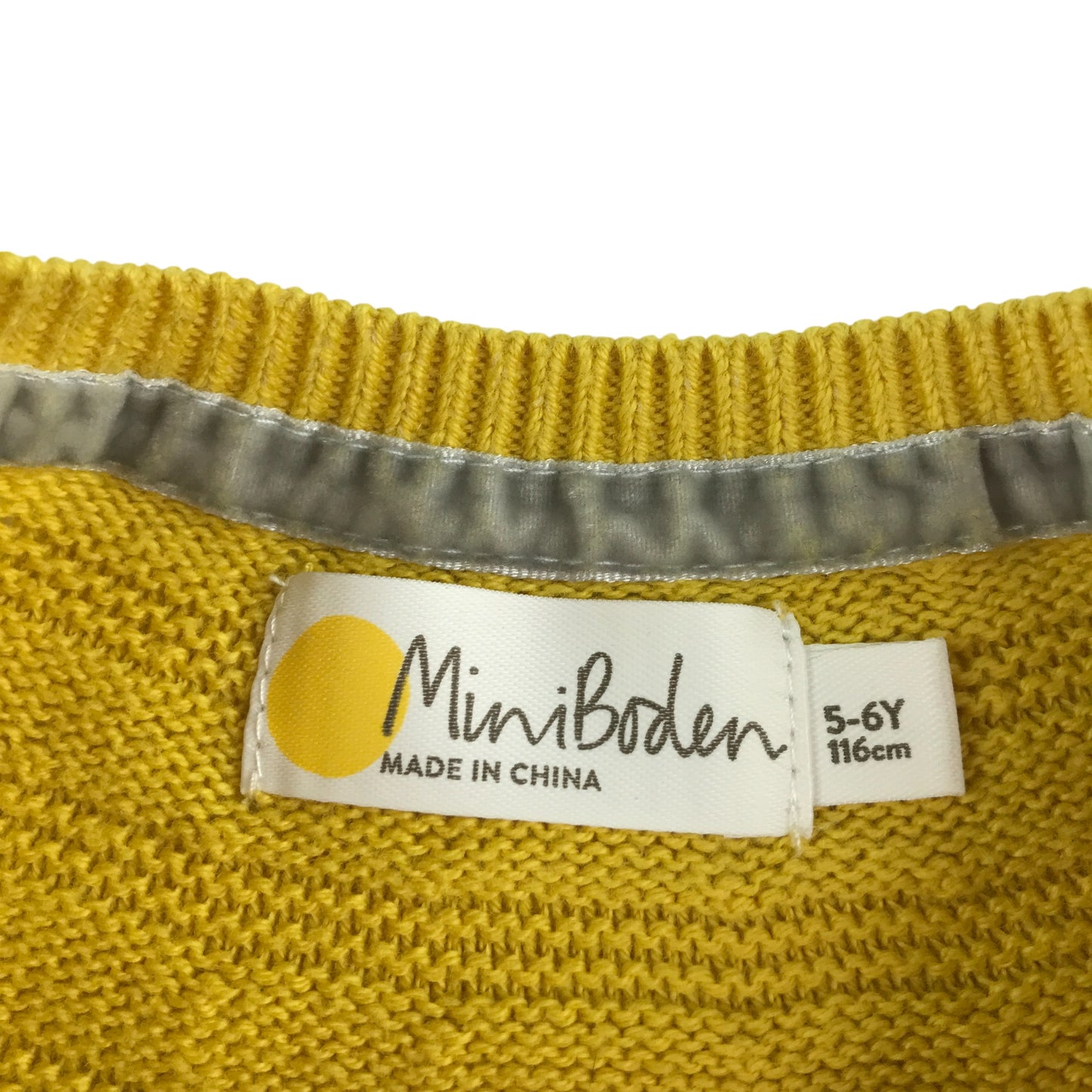 Boden cardigan 5-6 years yellow round neckline
