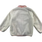 Nutmeg fleece 5-6 years white and peachy warm button up neck