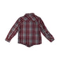 M&Co Shirt Age 5 Red Checked Long Sleeve Button Up Cotton