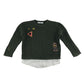 M&S sweater 6-7 years khaki crewneck with embroidered patches