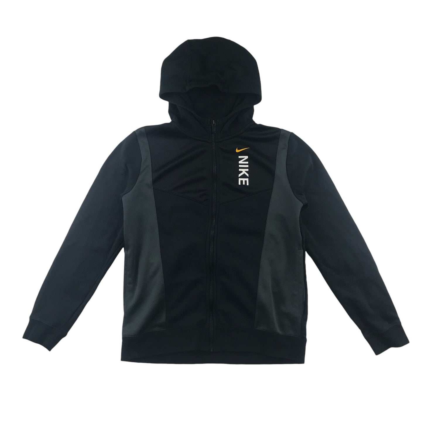 Nike hoodie 11-13  years black and grey panelled full zipper sporty sweater