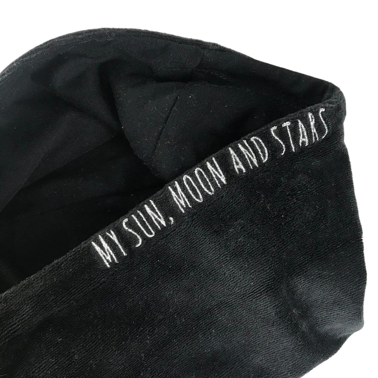 Tu hoodie 9-10 years black sequin starry velour