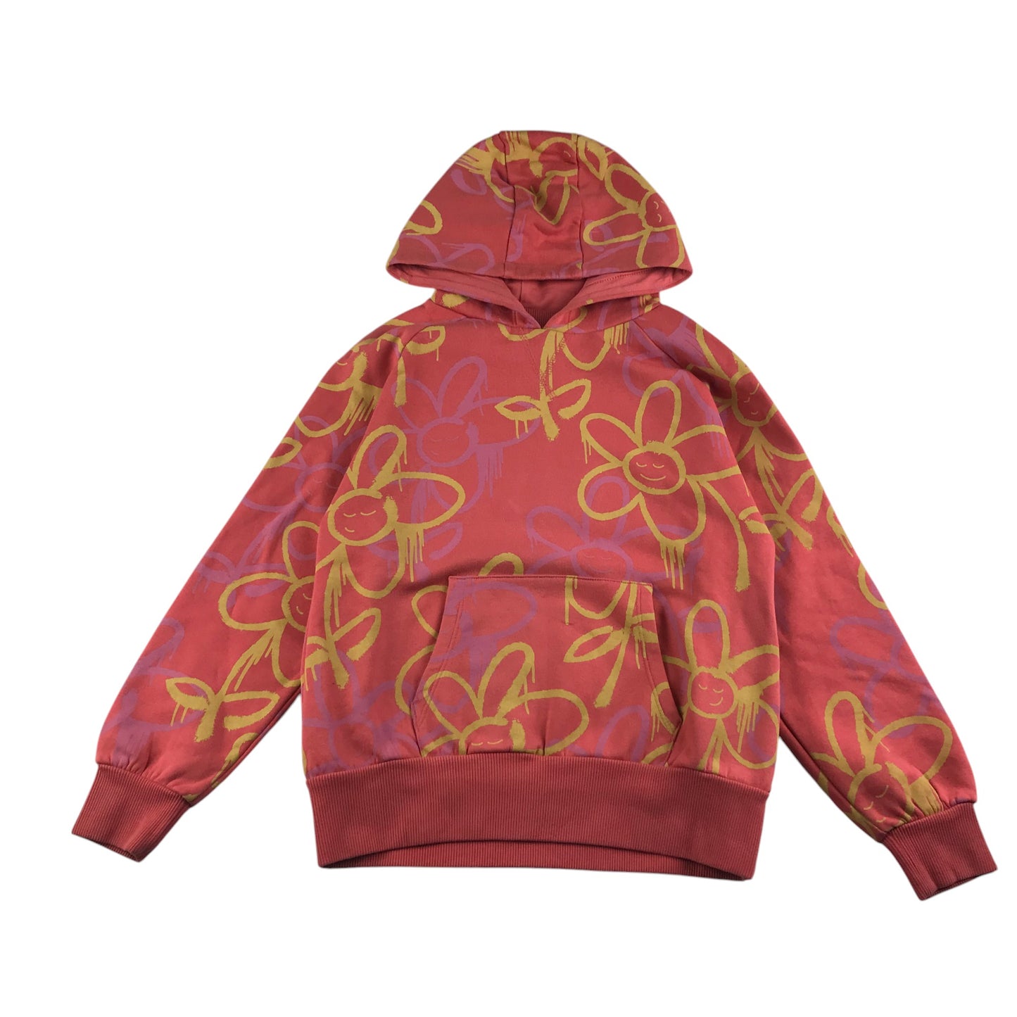 Next hoodie 9-10 years peachy pink floral pattern