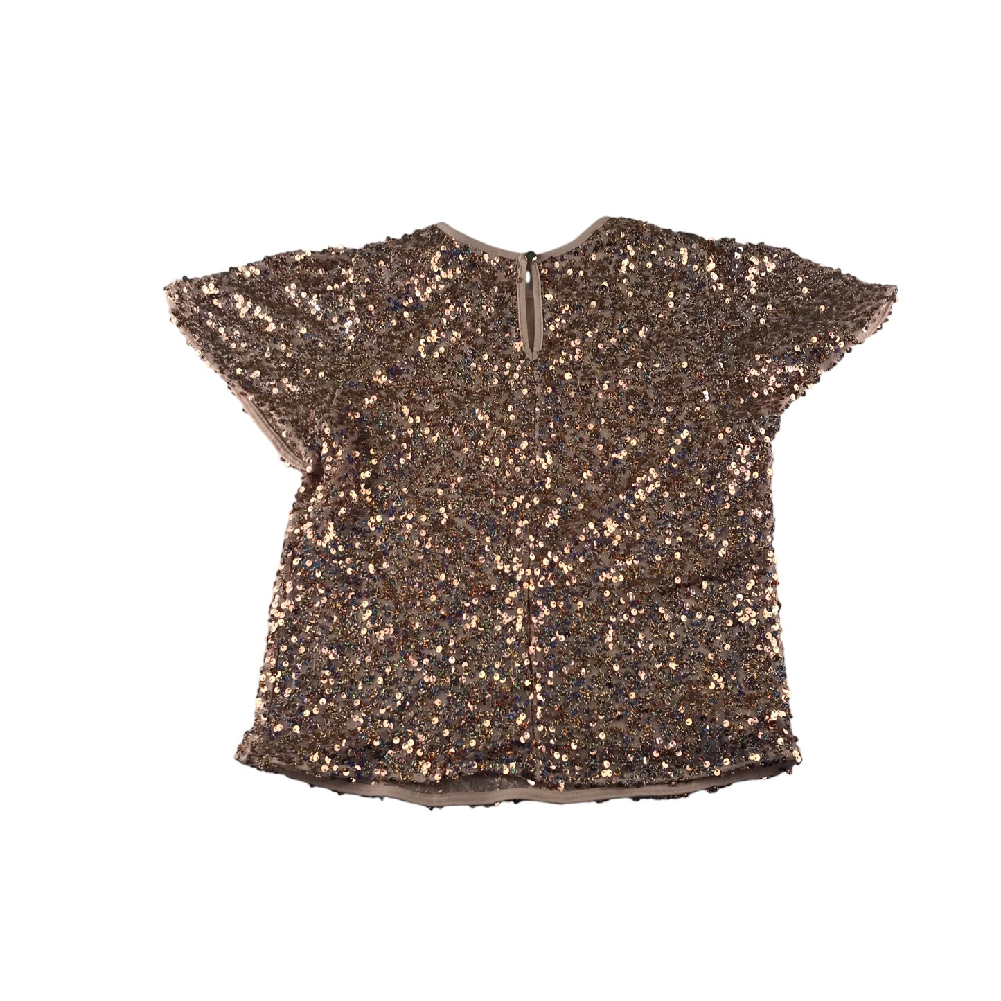 George blouse 9-10 years golden sequin sparkly short sleeve