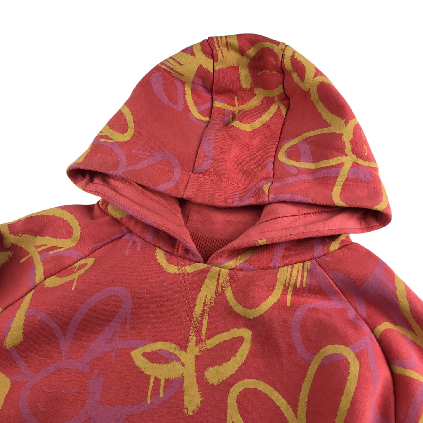 Next hoodie 9-10 years peachy pink floral pattern