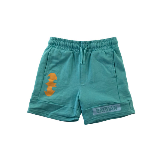 George Shorts Age 5 Mint Blue Jersey Batman Design