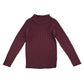 Tu sweater 7-8 years burgundy plain ribbed texture turtle-neck
