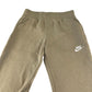 Nike joggers 9-10 years beige plain with small logo cuffed legs