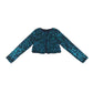 M&S blouse 9-10 years turquoise cropped sequin cardigan style light layer
