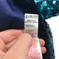 M&S blouse 9-10 years turquoise cropped sequin cardigan style light layer