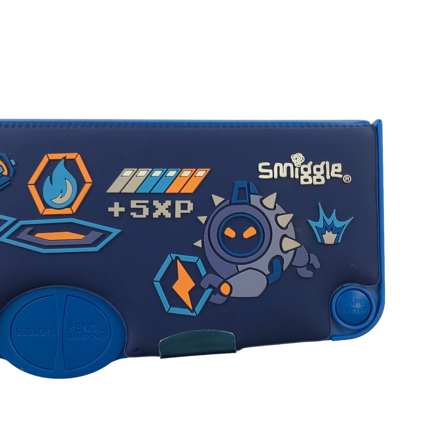 Smiggle Pop Out Pencil Case Blue Robot Theme