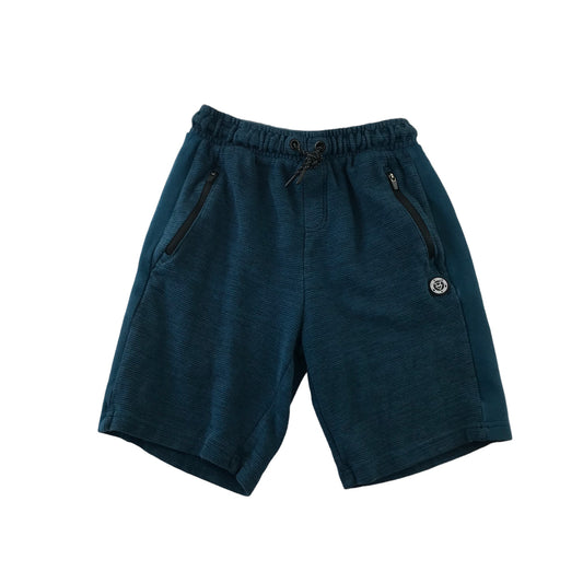 George Shorts Age 12 Teal Jersey Zip Pockets