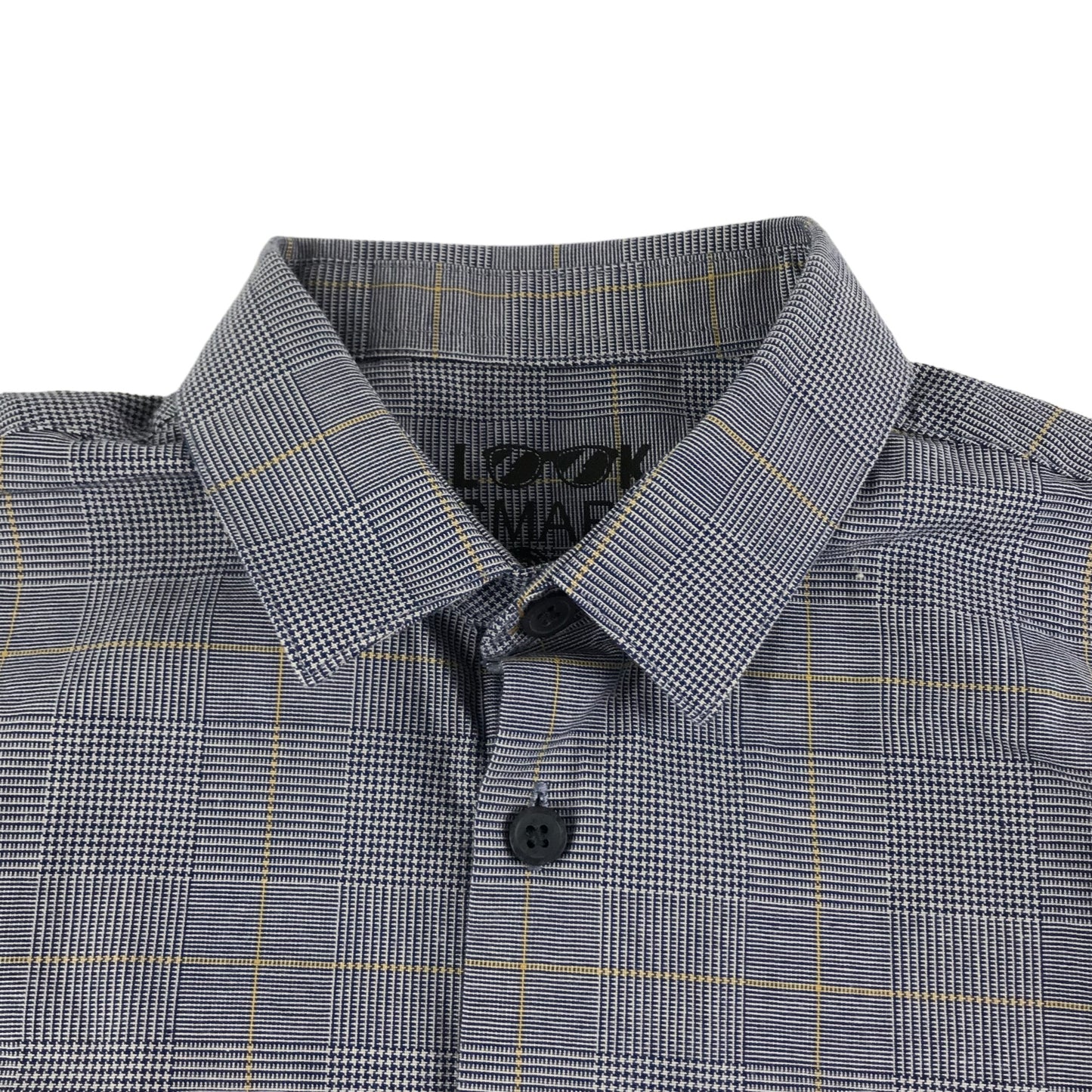 F&F Shirt Age 8 Blue Checked Long Sleeve Button Up Cotton