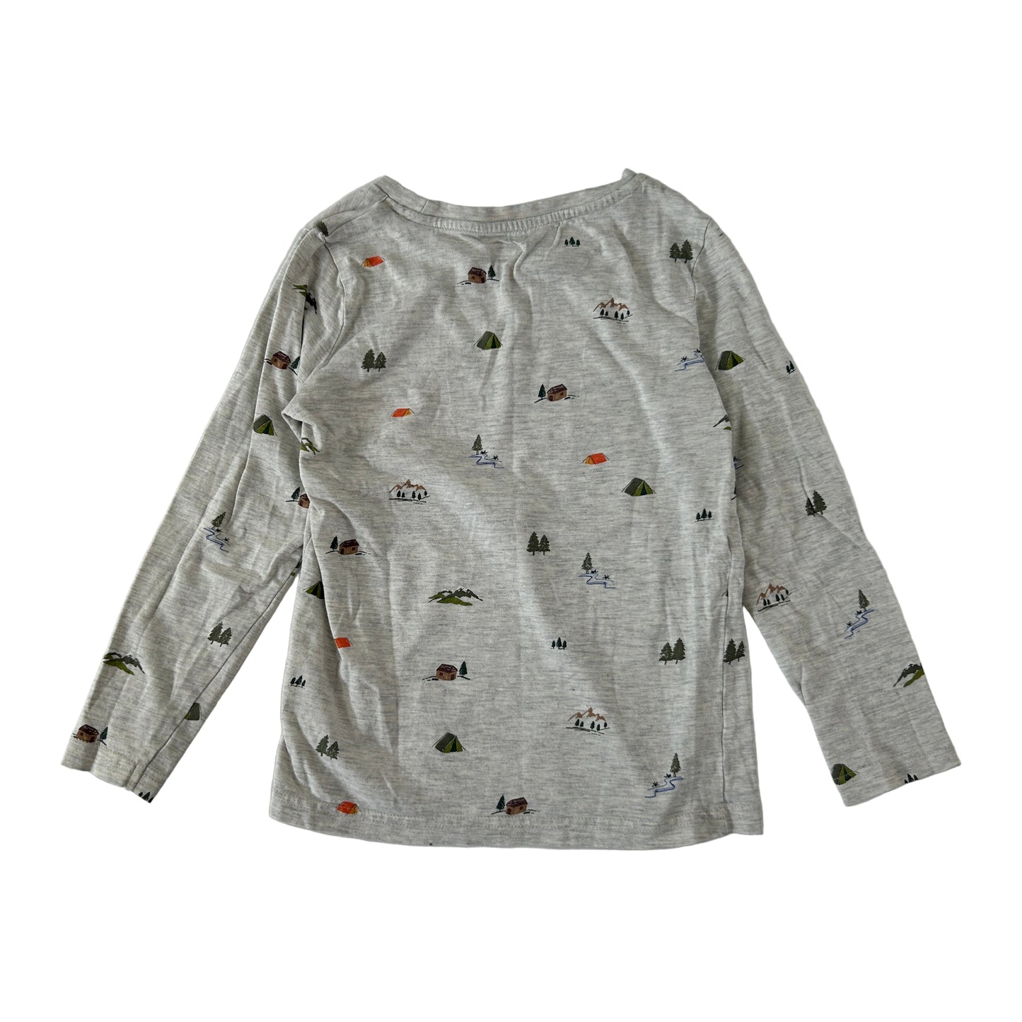 Tu t-shirt 6-7 years grey long sleeve nature print