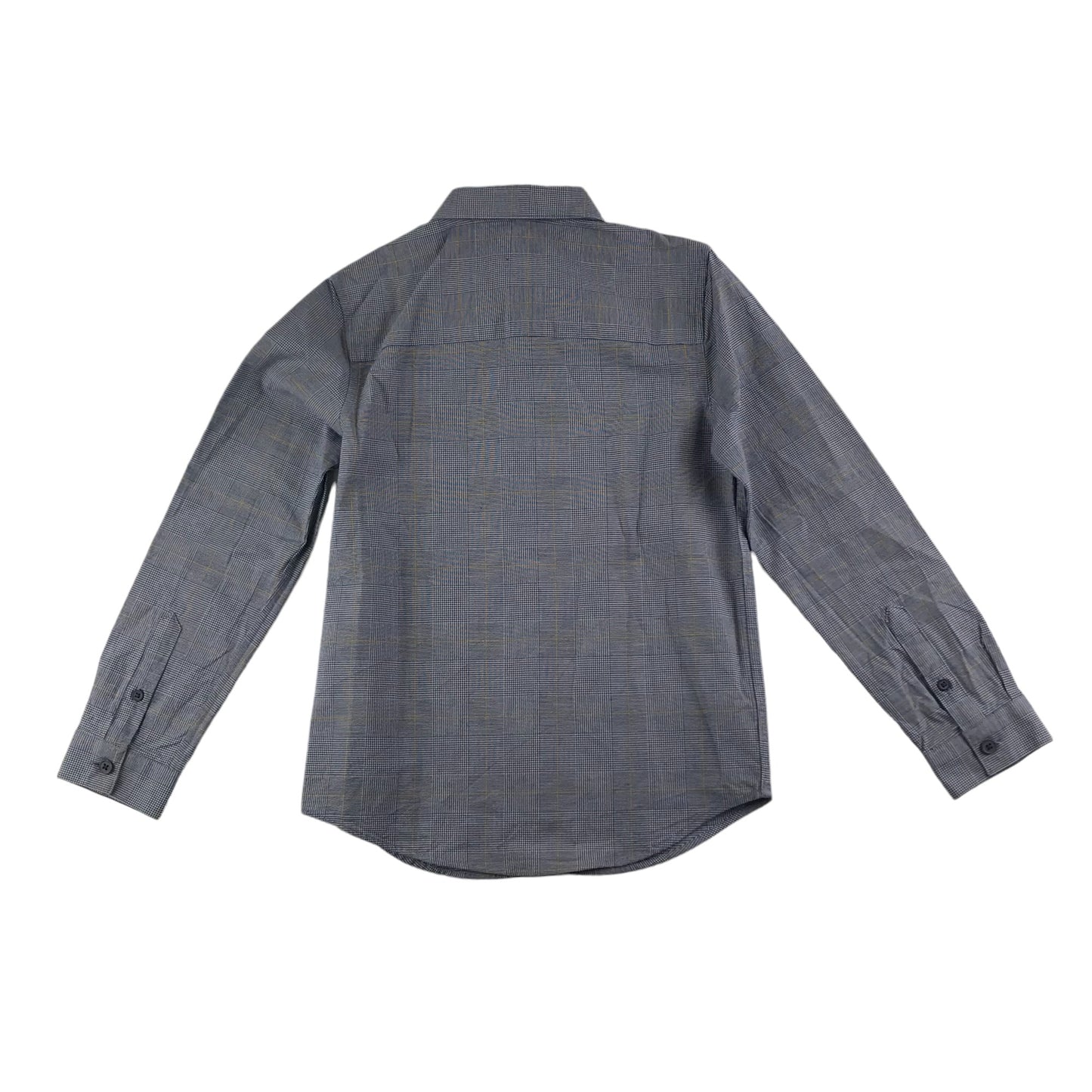 F&F Shirt Age 8 Blue Checked Long Sleeve Button Up Cotton