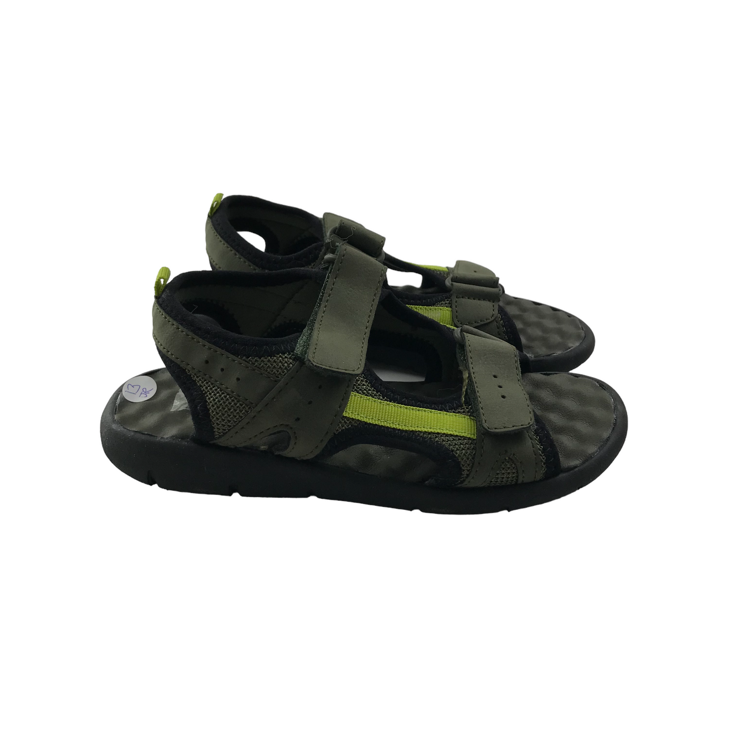 F&F Khaki Green Walking Sandals Shoe Size 13 Junior