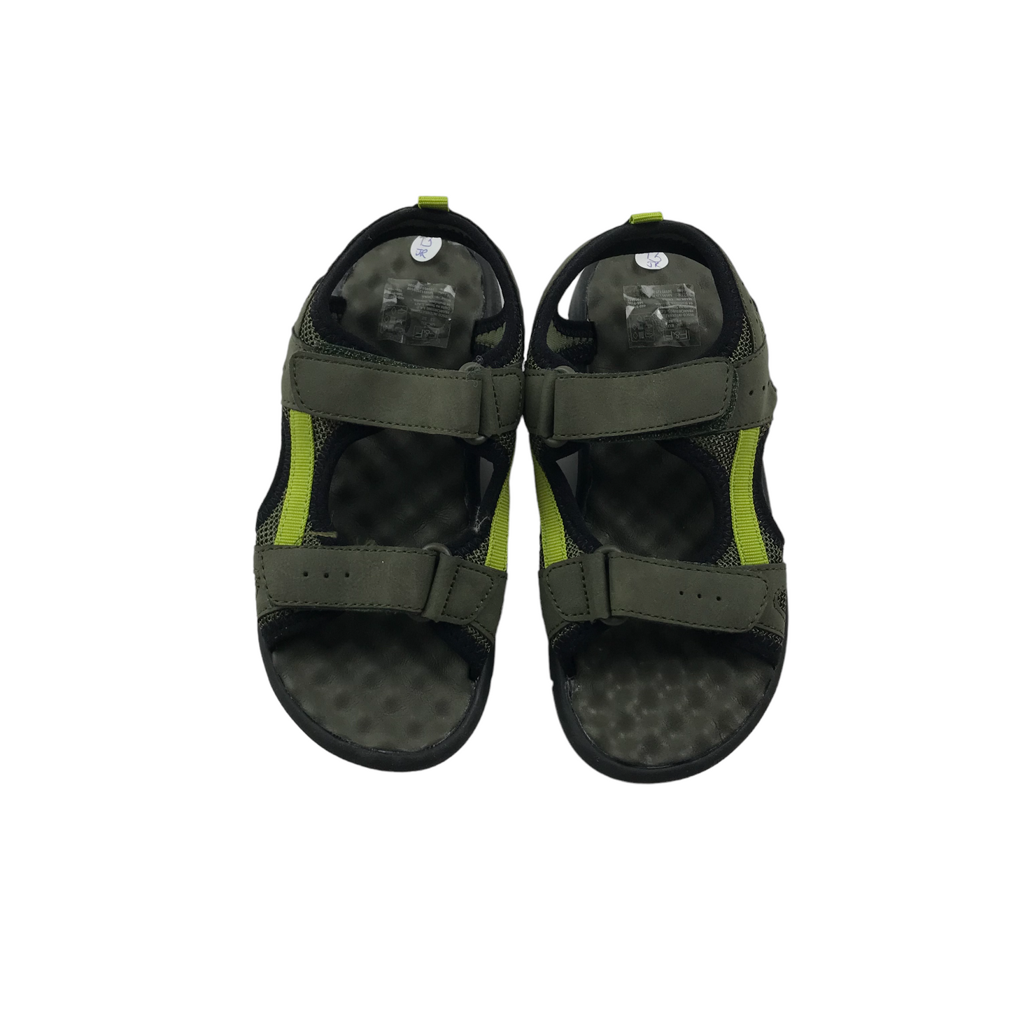 F&F Khaki Green Walking Sandals Shoe Size 13 Junior