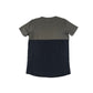 Rascal t-shirt 13-15 years navy and khaki green panelled