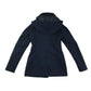 Primark coat womens size UK 6 navy blue hooded jacket