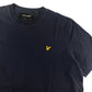 Lyle & Scott t-shirt men's M navy with embroidered logo cotton