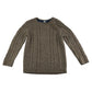 Tu jumper 4-5 years grey with multicoloured threading design cable knit wool mix