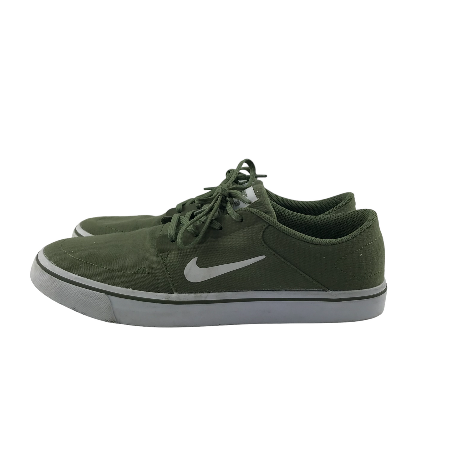 Nike SB Trainers Shoe Size 8.5 Khaki Green Flat Soles and Laces