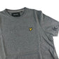 Lyle & Scott t-shirt men's M grey with embroidered logo cotton