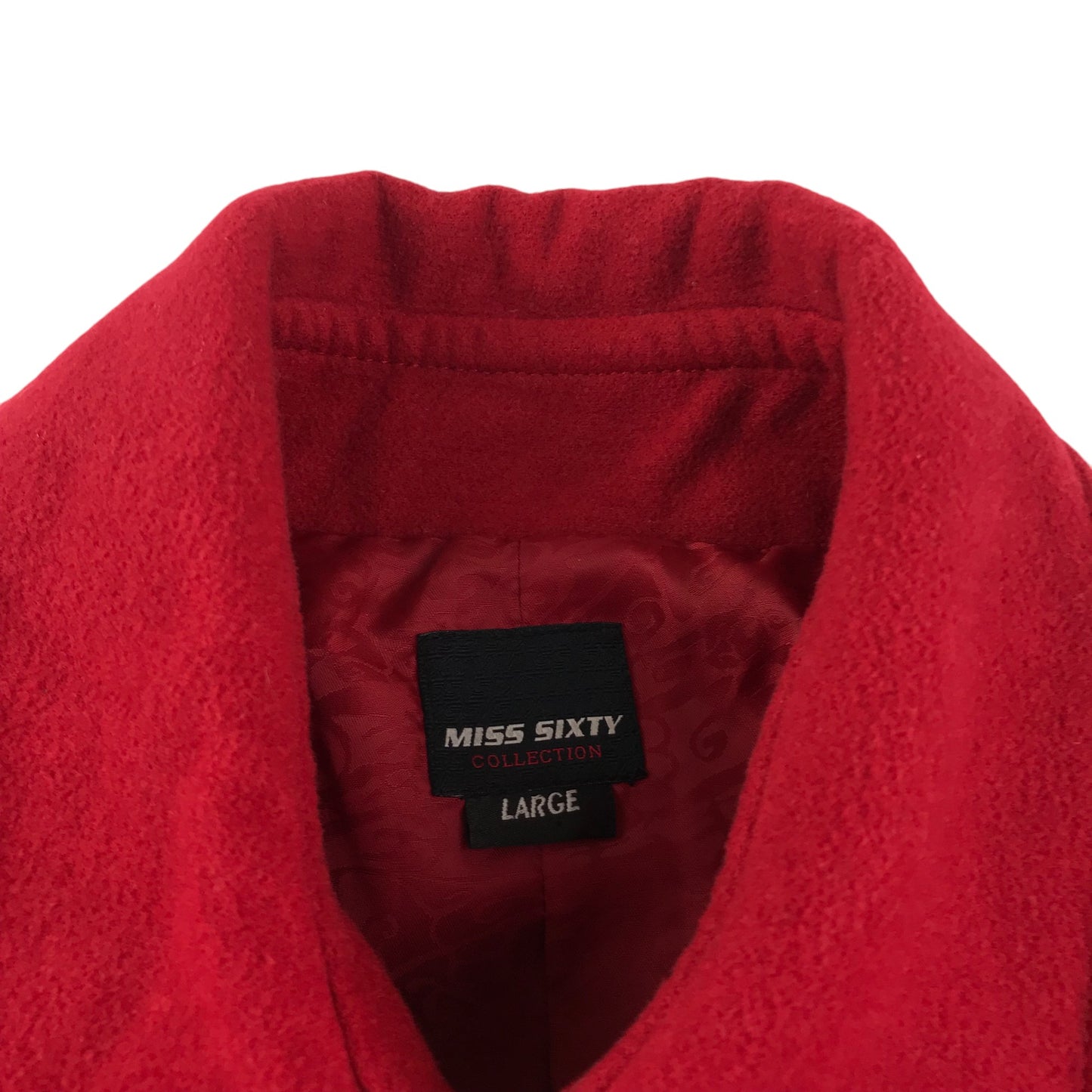 Miss Sixty coat women size L bright red double breasted