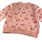 Sweater 5-6 years pink with cherry print design jersey pullover