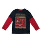 F&F Festive T-Shirt 7-8 Years Black Santa Maze Game Graphic Cotton