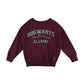 M&S sweater 6-7 years burgundy crewneck text graphic Hogwarts