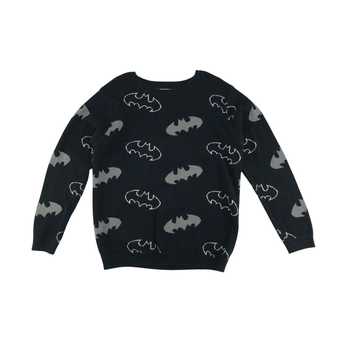 George sweater 6-7 years black crewneck batman graphic design print cotton